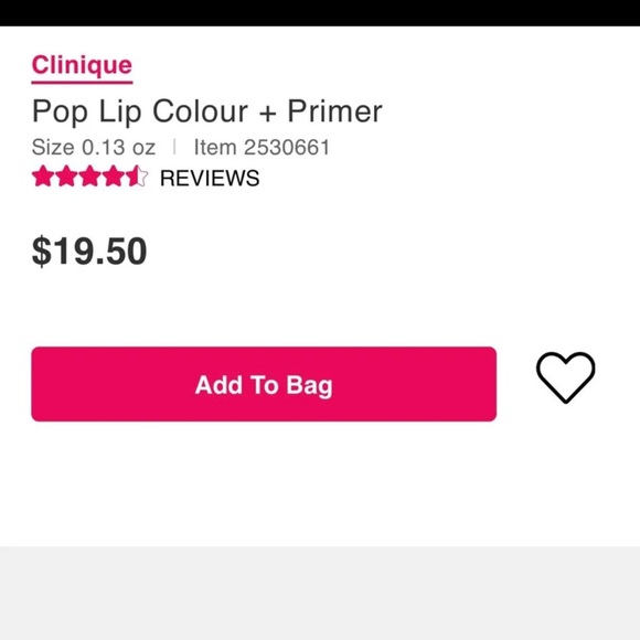 NEW Clinique Pop Colour Lipstick and Primer in the color LOVE POP - Picture 8 of 9